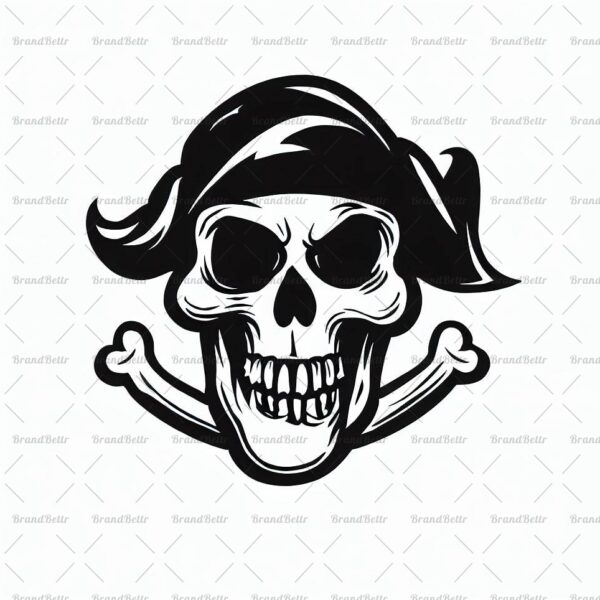 Piratenschädel und gekreuzte Knochen